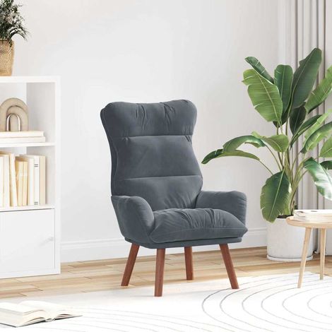 vidaXL Armchair Dark Grey Velvet