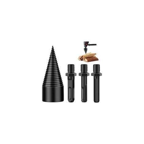 Foret conique pour fendre le bois 42mm – Acier haute teneur en carbone – Poignées carré/rond/hexagonal – Pour chêne, noyer, caryer (1/5)