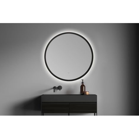 BATHSTAGE 68325 Espejo LED Retroiluminado Redondo 60 cm Canto Color Negro - ref: BS-68325 (1/2)