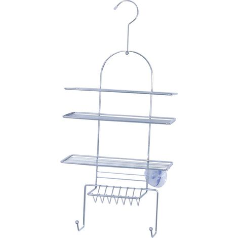 Étagère de Douche Acier Chromé 25 x 10,6 x 53 cm