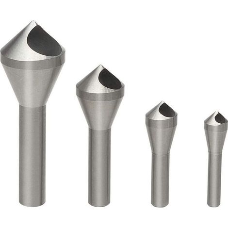 ALLIANDIS4Pcs Fraise à Chanfreiner Ébavurer Foret Conique en HSS pour Perçage Métal Bois Plastique (1/4)