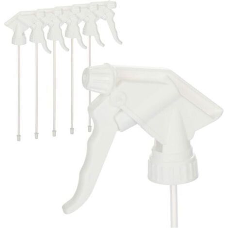 Accessoire de pulvérisation à 6 voies - tête de pulvérisation avec filetage 28/400 - accessoire pour flacon pulvérisateur avec joint NBR pour la pulvérisation d'eau (NBR - blanc) (1/5)