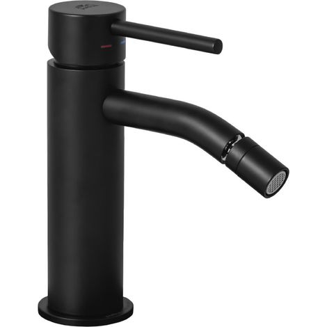 Rubinetto miscelatore monocomando per bidet serie light nero opaco  Scarico 11/4 - nero opaco  Rubinetteria paffoni spa