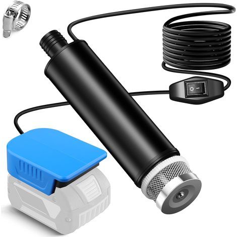 Pompe à eau portable pour Bosch Professional 18 V système GBA, batterie 120 W, 12 V, pompe de transfert d'eau électrique pour jardin, jacuzzi, réservoir, piscine, bassins, aquariums (1/4)