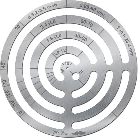 Règles courbes françaises en acier inoxydable, outils de dessin et de dessin avec cercle, courbe et modèles en cuir (1/5)