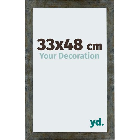 yd. - Cadre photo 33x48 - Bleu Or Melange - MDF - Mura