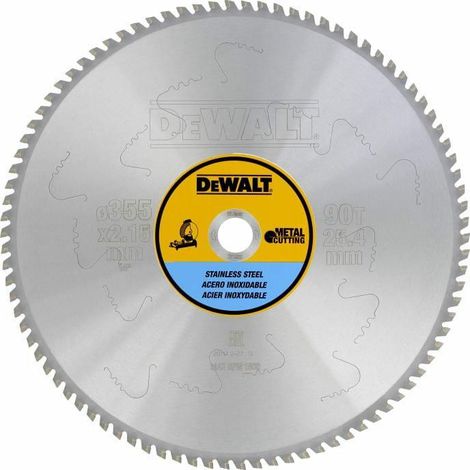 DeWALT - Lama da sega per acciaio inox 355x25,4 mm, 90 denti DT1922