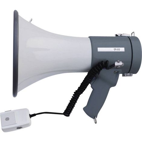 SpeaKa Professional ER-66S Megafono con microfono a gelato, con cinghia di supporto, suoni integrati