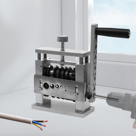 Manuelle Kabelabisoliermaschine, Multifunktional Abisolierwerkzeug, Tragbare Abisoliermaschine, Handkurbel-Abisolierzange, Abisoliermaschine 15  9  20cm