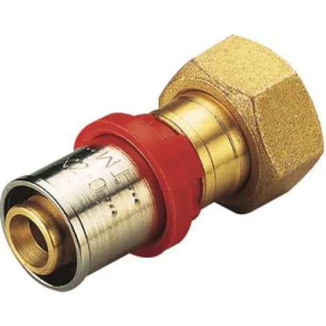 Raccordo diritto con girello e guarnizione piana per tubo multistrato a pressare modello cobrapress 11/2" ø40x3,5 TIEMME