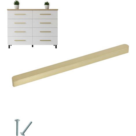 Poignée de meuble dorée pour armoire de cuisine miroir 192/212 mm AKS (1/5)