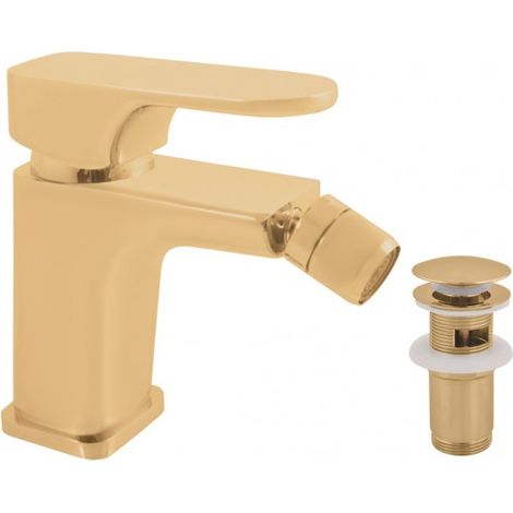 Mitigeur bidet YUKON en laiton doré avec siphon (1/3)