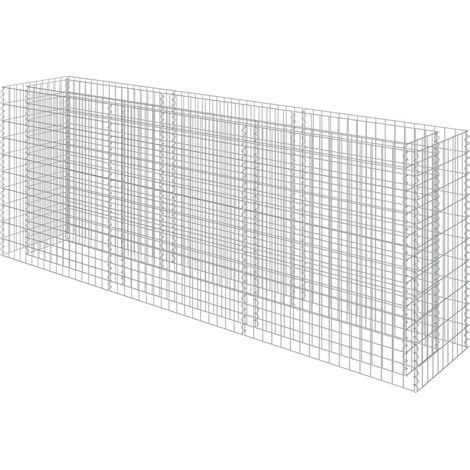 vidaXL Gabbione Letto Rialzato in Acciaio Zincato 270x50x100 cm (1/5)