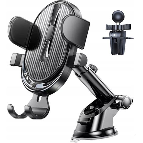 Support de téléphone de voiture à ventouse pour cockpit ou pare-brise, rotation à 360° (1/5)