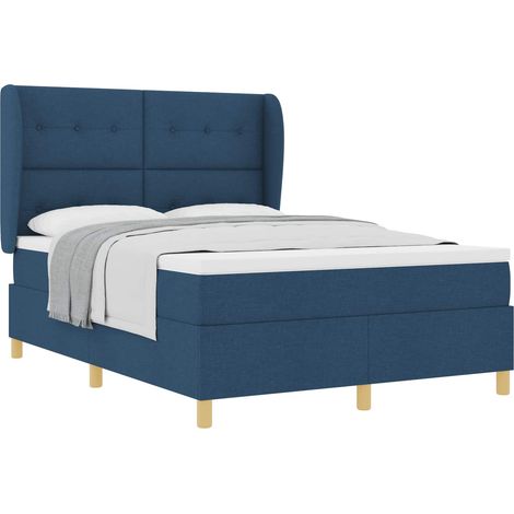 Maison Exclusive - Letto a molle con testiera Blu 200 x 140 cm Tessuto (1/5)