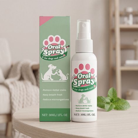 Zahnreinigungsspray für Katzen und Hunde, geeignet für Katzen und Hunde, erfrischt den Atem, tägliche Zahnpflege, sanftes Mundspray – 30 ml -- DE (1/5)
