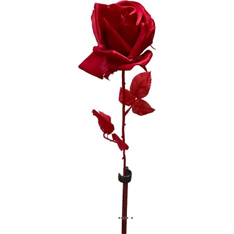 Rose artificielle Rouge pur Reddy H 72 cm D 11,50 cm