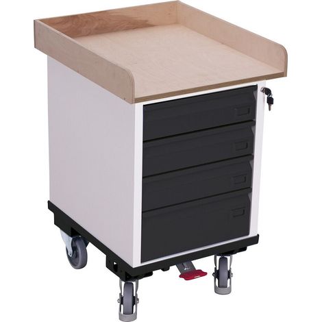 VARIOfit Schubladenschrank Ladefläche mit Rand 550x650mm RAL 7016 Anthrazitgrau