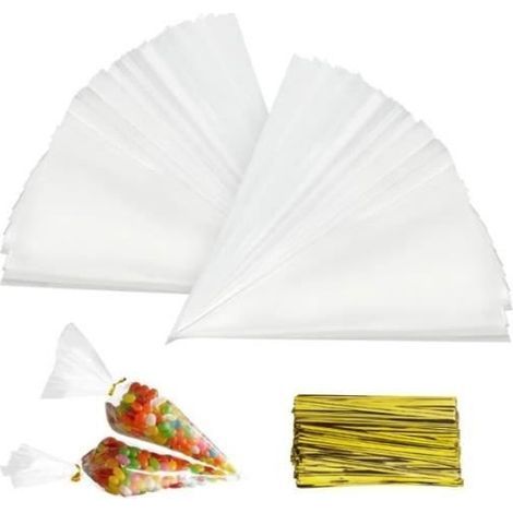 (Transparent)Sachets à Bonbons - Non spécifié - 300 PCS - Transparent - 13 x 25 cm - Sac en Plastique (1/4)
