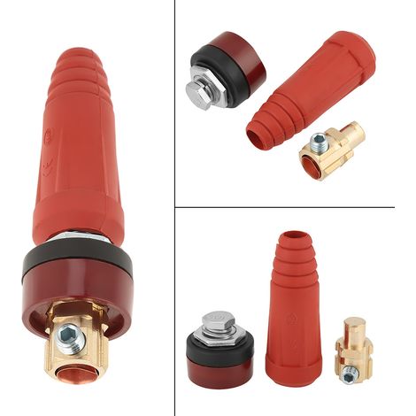 1 Stück/Set DKJ35-50 Roter Schnellanschlussstecker mit Buchse für Schweißgeräte (1/5)