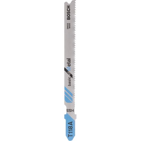 Juego de 2 cuchillas de corte rápido y basto BOSCH T118a para metal medio BOSCH (1/2)
