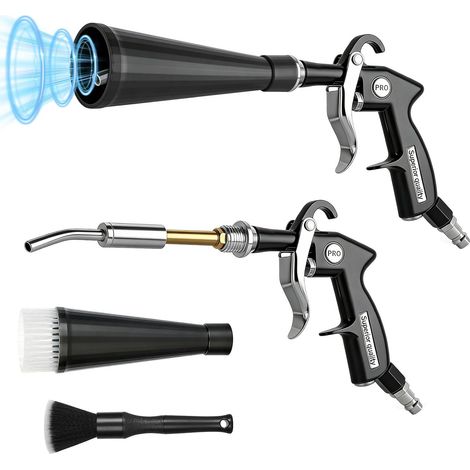 Air Blow Gun Air Blow Gun Accessories for Car Motorcycle DIY Cleaning Pneumatic Gun with Brush and Dust Ejector (1/5)