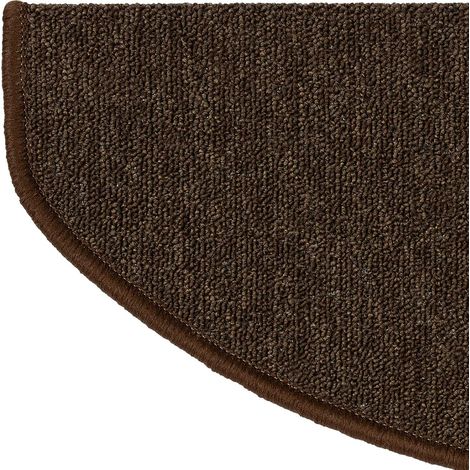 Tapis d'escalier Marron foncé 23,5 x 65 cm Demi-circulaire (1/4)