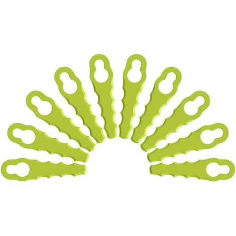 RYOBI Lot de 10 lames de rechange pour têtes double lames dentelées RAC158