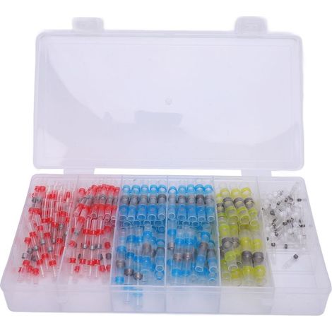 Kit de connecteurs de fil de soudure thermorétractable, connecteur de soudure étanche pour bateau marin, automobile et camion, 200 pièces (1/5)