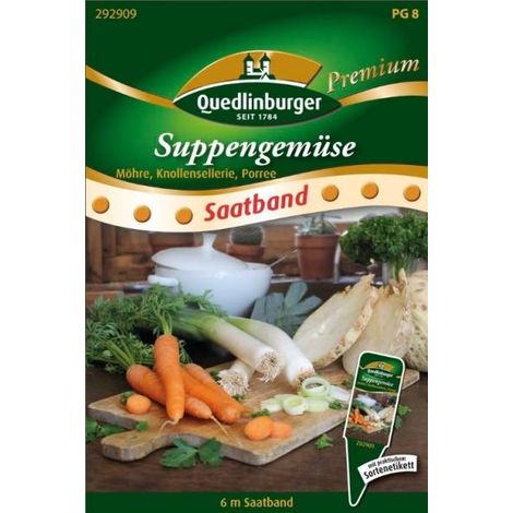 Quedlinburger Suppengemüse Saatband 6 Meter - Gemüsesamen (1/2)