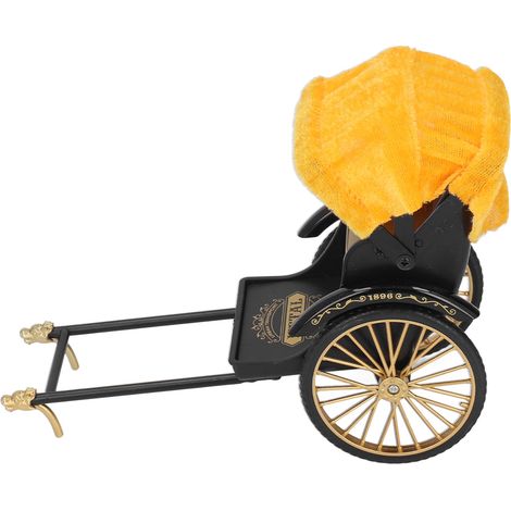 Pousse-pousse Vintage en Alliage Détaillé - Pièce de Collection Rétro pour Décoration d'Intérieur (1/5)