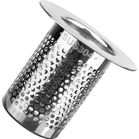 Lot de 2 crépines de baignoire, crépines de douche en acier inoxydable - bouchon d'évier, crépine - pour salle de bain, balcon (1/4)