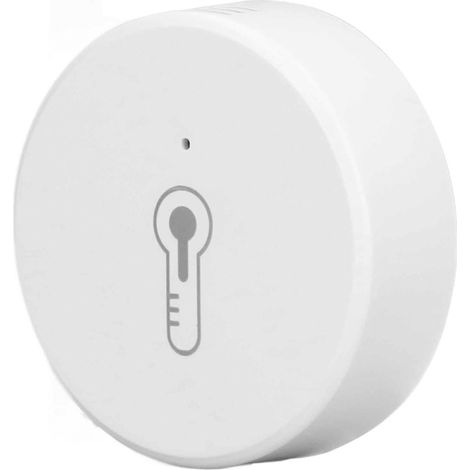 1 Stück Tuya Smart Home Temperatur- und Feuchtigkeitssensor Weiß aus ABS Innenraum-Thermometer Monitor Funktioniert mit Smart Life (1/5)
