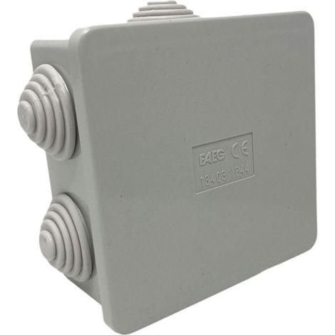 2 Scatola di derivazione quadrata box con coperchio a pressione 6 passacavi tenuta stagna IP44 100xx100x50 mm (1/5)