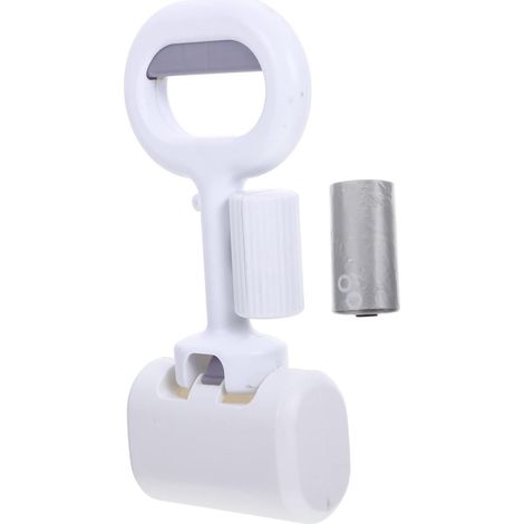 DOLASO 1 Set Toiletten-Hunde-Walkschaufel, Haustier-Kot-Picker, Welpen-Kotschaufel, Kotschaufel mit Kotbeutel, praktischer Kot-Picker, weißer Kunststoff (1/5)