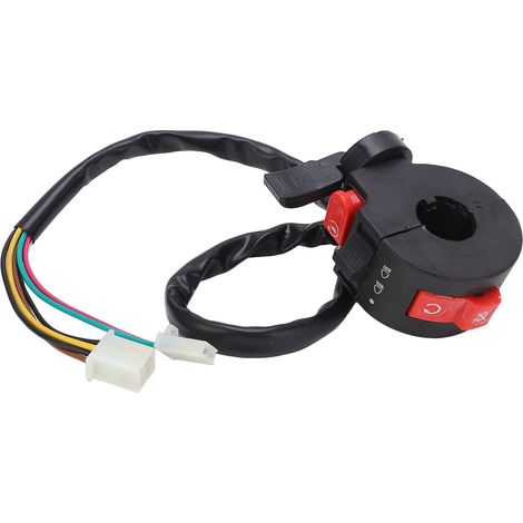Interrupteur de démarrage/coupe-circuit côté gauche (7 fils, 22 mm) pour guidon de VTT tout-terrain PIT PRO. (1/5)
