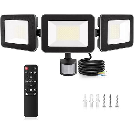 Outdoor Led Floodlight with Sensor 100W 9600LM Remote Control (1/5)