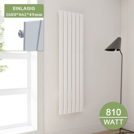 ELEGANT Paneelheizkörper Weiß Heizkörper Vertikal 1600x462mm Einlagig (1/5)