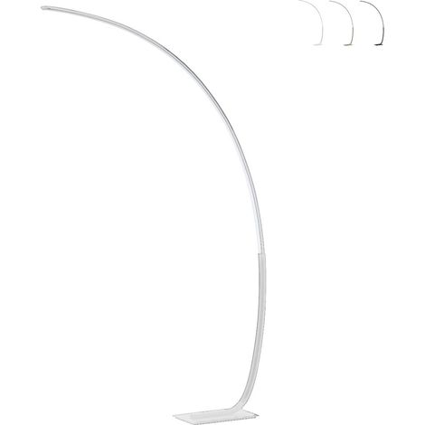 Lampe sur pied en arc avec LED en métal H160cm Keep - Blanc (1/3)