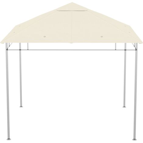 Outsunny Copertura di Ricambio Gazebo 3x3m in Poliestere con Prese d'Aria Crema