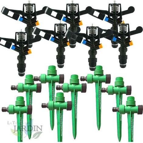 Set di 15 Irrigatore circolare a 360°. Portata 7-13 m. Filettatura da 1/2''. Include supporto per irrigatore (1/5)