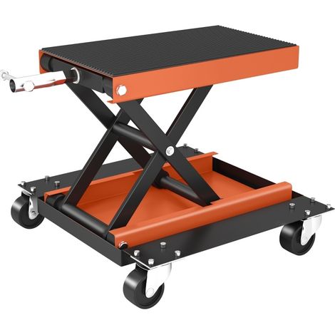 Chariot élévateur pour moto 500 kg hauteur réglable 135-390 mm avec roues universelles (1/5)