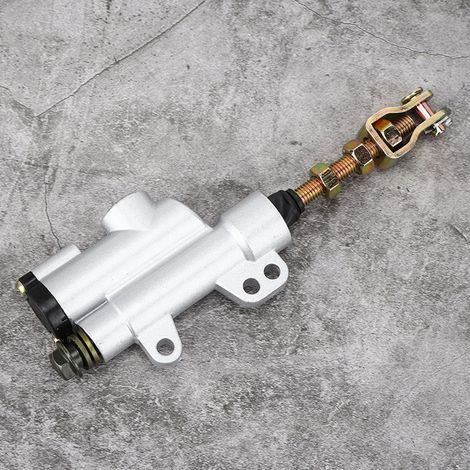 Pompe de Maître Cylindre Hydraulique Frein Arrière Argent pour Moto VTT Dirt Bike (1/5)