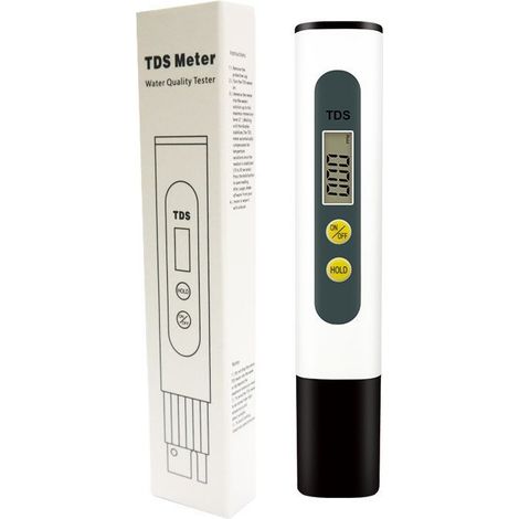 Stylo testeur de qualité de l'eau TDS – 25 x 14 x 134 mm, résolution de 1 ppm, fonctionnement sous 3 V (1/2)