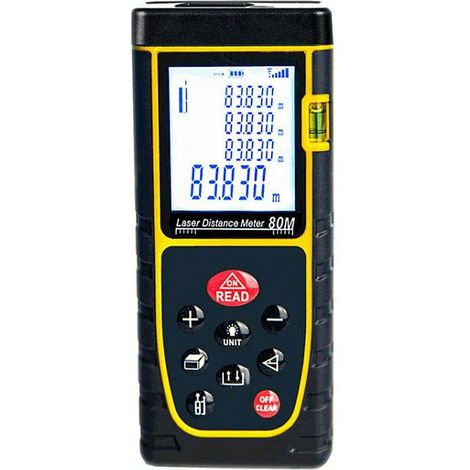 40m Laser-Entfernungsmesser Hochpräzises Hand-Laser-Entfernungsmessgerät Infrarot-Messgerät, Gelb