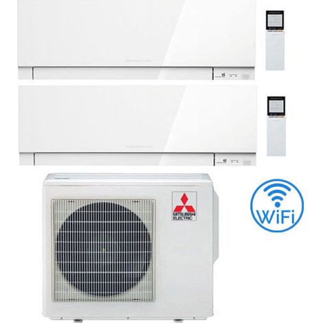 Climatiseur Mitsubishi Kirigamine Zen Wifi Blanc Double Split Inverter 12000 + 18000 BTU avec U.E. MXZ-3F54VF classe A+++ /A++ NEUF (1/5)