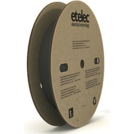 Etelec guaina termorestringente nera isolamento cablaggio etelec gtuc25,4/12,7