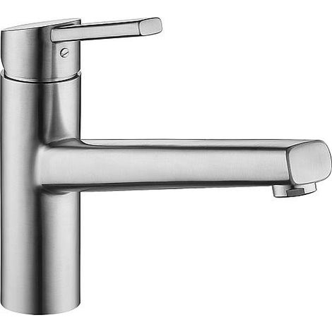 Mitigeur d'evier KWC Luna E inox, avec bec d'ecoulement pivotant (1/2)