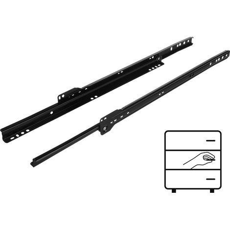 Guide à rouleaux 400 mm noir 20 kg Riex NR09 (1/5)