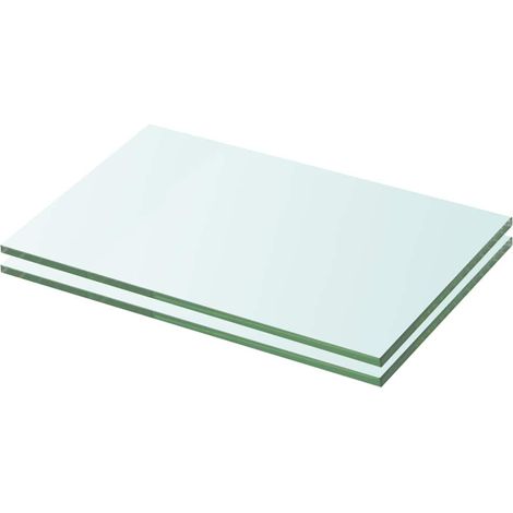 vidaXL Shelves 2 pcs Panel Glass Clear 20x25 cm (1/4)